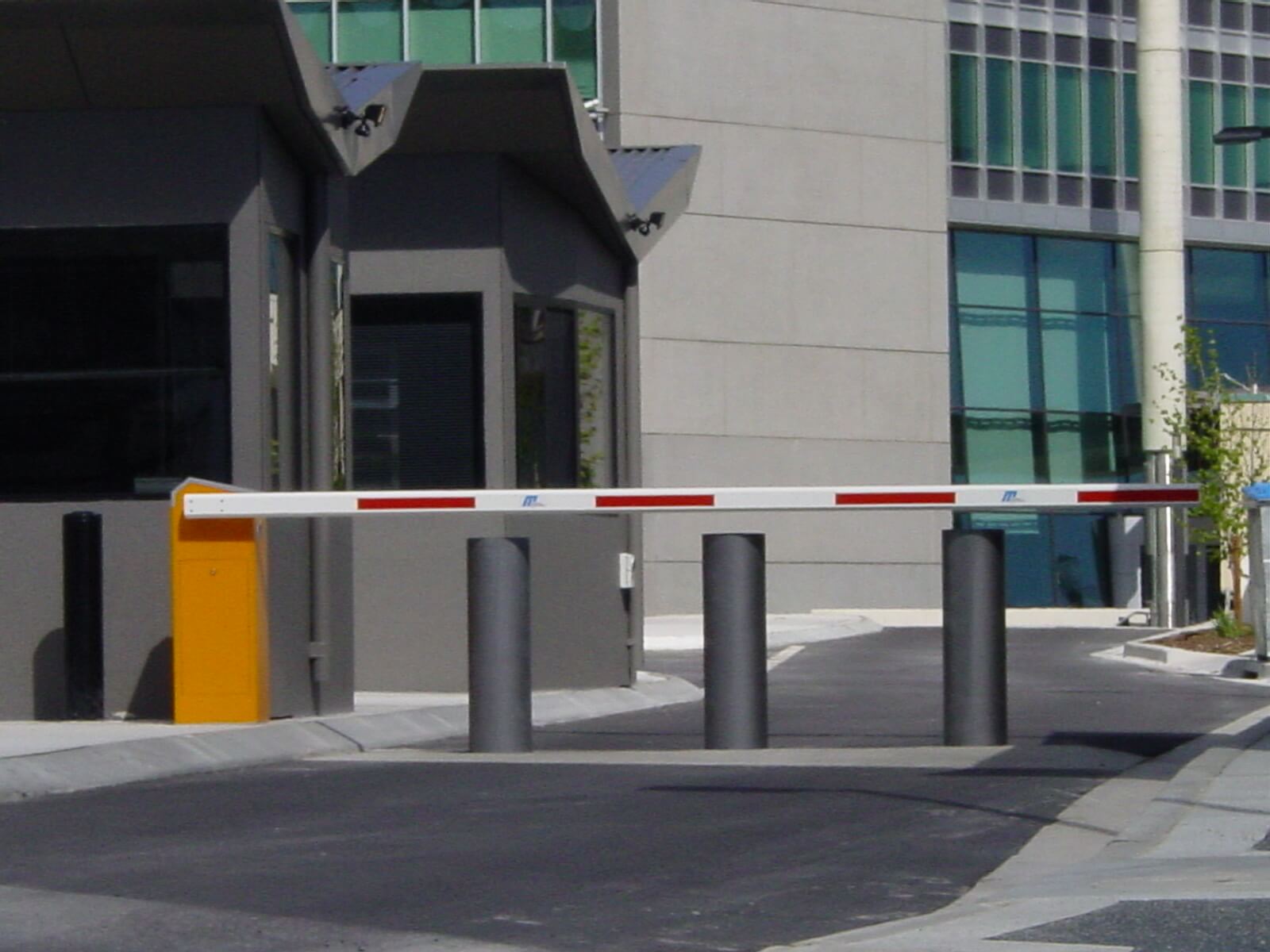 PAS68 bollards car park