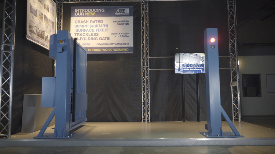 Surface Fixed Bi-Folding Gate open
